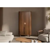 MASSIVMOEBEL24.DE Schrank Mango 92x40x180 braun geölt KYOTO #116