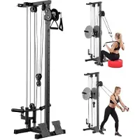 StarTech.com Latzugstation - 3-in-1 Latzugturm zur Wandmontage - Max. Belastung 227 kg - Mit Latzugstange & Kabel-/Seilzug - Für Rücken, Arme, Schultern, Bauch - Für Zuhause & Studio