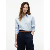 Tommy Hilfiger Hemdbluse "SUMMER POPLIN LS BOXY SHIRT" Baumwolle, Boxy Fit