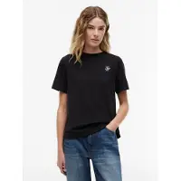 Tommy Hilfiger Kurzarmshirt "TH SCRIPT REG C-NK SS TEE" Baumwollmischung, regular fit