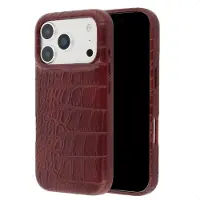 Selencia Apple iPhone 17 Pro Hülle - Kunstleder - - Backcover/Hard Case - Dunkelrot