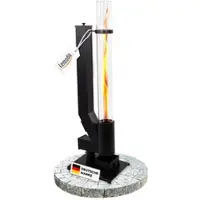 Lemodo Pelletfackel CORE Feuerrohr, Feuersäule Outdoor mit Glasröhre schwarz