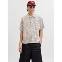 Jack & Jones Kurzarmhemd "JORRIVIERA LINEN BLEND SHIRT SS LN" Baumwollmischung, regular fit