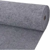 vidaXL Teppich Grau 1,2 x 20 m Polyester