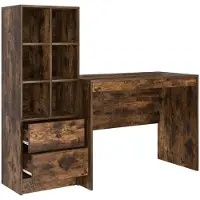 vidaXL Schreibtisch Geräucherte Eiche 145.5 x 50 x 127 cm 2 stk.