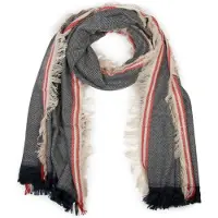 StyleBREAKER Strickschal "Breiter XXL Schal mit Fransen und Streifen Muster" 1 Stk.