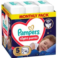 Pampers Pants Night Size 5 92 Pieces Comfortable And Absorbent Nighttime Diapers For Your Baby