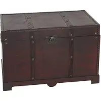 Décoshop26 - Aufbewahrungstruhe aus Holz im Kolonialstil 39 x 67 x 38 cm mit seitlichen Tragegriffen 04_0002496