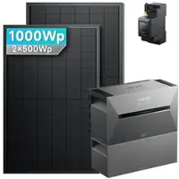 SolarMars Balkonkraftwerk 1000 Watt mit Speicher Anker SOLIX Solarbank 3 E2700 Pro mit 2x500Wp Solarmodule und MC4 Solarkabel Set - 1000Wp ‚Äì 2 Module / 1x BP2700 / Ohne HAL