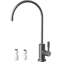 OEM Antraciet geborstelde roestvrijstalen keukenkraan mit 360° Drehfunktion, lösbar für umgekehrte Osmose oder Wasserfilteranlage, löslich an Wasserchemikalien