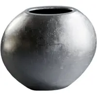 VIVANNO Bodenvase Ovale 59 cm x 29 cm x 50 cm Blattsilber