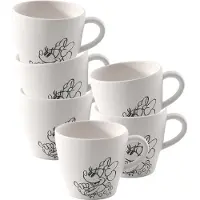 Villeroy & Boch Kaffeebecher Manufacture Rock Mickey Mouse Blanc 160ml (6er Set)