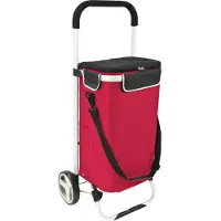 Bremermann Einkaufstrolley BRINKUM, Handwagen, Einkaufswagen mit abnehmbarer Tasche, rot