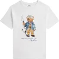 Ralph Lauren T-Shirt - Weiß m. Print - - 10-12 Jahre (140-152) - T-Shirts