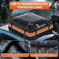 OEM Autodakbox 425 Liter, 1000D Wasserfest, 15 Kubikmeter, Orange/ Schwarz, für alle Fahrzeuge