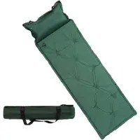 Markenlos Sehr leichte, selbstaufblasende Schlafmatte für Camping mit Fußpumpe – Ein-Personen-Luftmatratze für Outdoor-Camping, Wandern, Reisen und Strandaufenthalte