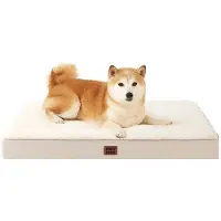 OEM Hundebett für mittelgroße Hunde, 91x68x9cm, waschbar, weiches Hundekissen, Hundematratze für Bank, Kameelbezug