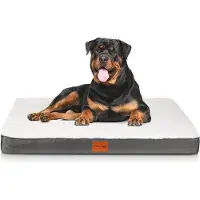 OEM Hundebett für große und mittelgroße Hunde - Waschbares Hundekissen aus Luxus-Polster, 90 x 60 x 8 cm