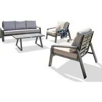 DCB Groupe 5-Sitzer-Gartenmöbel, Aluminium