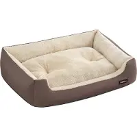 OEM Hundebett mit umkehrbarem Kissen - 85 x 65 x 21 cm, braun