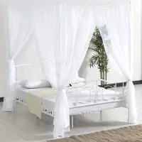 Markenlos Tragbares Moskitonetz für Doppelbett mit 4 Öffnungen - 190 x 240 x 210 cm