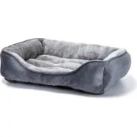 OEM Hunde Bett Waschbar - Mittelgroßes Hunde Bett mit Antirutsch - Sehr weich für kleine Haustiere - 67 x 57 cm