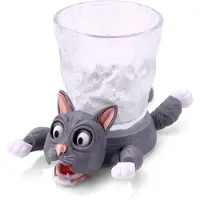 OEM Praktische 3D Geprinte Kattenonderzetter aus PLA - Grijs - Bekerhouder für Tee, Kaffee, Wasser und Saft - Kreativ und Unterhaltsam - Nieuw Design - Praktische Accessoires für Haus und Küche