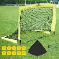 Markenlos Fußballtore Set von 2 - Faltbare Pop-up Tore mit Heringen und Tragetasche - 97 x 80 cm