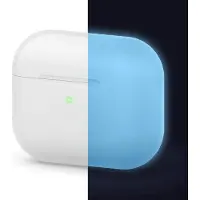 OEM Silikonetui für AirPods Pro, Nachtglow Blauw, Schutzfunktion, Siliconenhoes, Kompabilität mit Apple AirPods Pro, Oplaadcase
