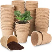 OEM Biologisch abbaubare Zaaipotten 100er Set, 60 x 55 mm, rund, tuinvrij