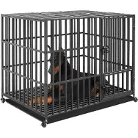 OEM Hundebett XXL - Schwer - Auf Rädern - 2 Türen - 117x84x96.5cm - 27kg - Stabil - Hochwertig
