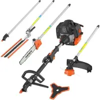 OEM Benzinmotor 5-faciliteiten Multitool - Leistungsstark 52cc 3 PK mit Heckschere, Dübelbohrsystem und Dübelbohrer