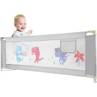 OEM Kinderbett 180cm - Sicherheitsgitter für Boxspringbett - Verstellbare Höhe - 1 Seite - Stabiles und sicheres Schlafbett