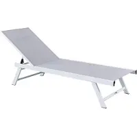 HOME DELUXE NAILEA Gartenliege – Anthrazit oder Weiß, Stahl, Polyester (192 x 60 x 32–96 cm) | verstellbare Rückenlehne und zeitloses Design
