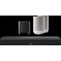 Denon Home Soundbar 550 + Home Subwoofer + Home 200 Silber (2x)