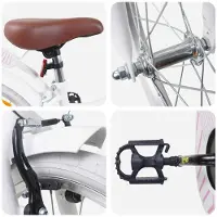 vidaXL Kinderfahrrad 18 Zoll für 5-7 Jahre alt Weiß