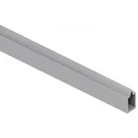 Traumgarten Silber 2 Meter SYSTEM Abschluss unten, Aluminium Abschlussleiste, untere Profilleiste, Basis für WPC Zaunelemente, stabile Befestigung, beschichtetes Aluminium