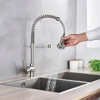 OEM Keukenkraan Flexibel Chroommat Uittrekbare Sproeikop