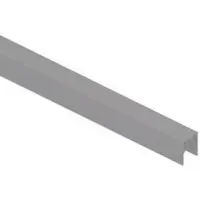 Traumgarten Silber 2 Meter SYSTEM Abschlussleiste oben, Aluminium Zaunabschluss, Kürzbar, Höhenverstellbar, Montage Zubehör, Sichtschutzzaun Abschlussleiste