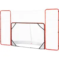Vevor Hockeytor Streethockeynetz mit Rücklaufsperre und Zielen, Straßenhockey-Tor Hockeynetz, 310 x 183 cm Pro Hockey-Trainingstor-Set