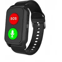 Zimilo GPS Smartwatch Senioren Herzfrequenz Körpertemperatur Blutsauerstoff IP68 Wasserdicht Sturzerkennung SIM-Karte Lange Standby OEM ODM Schwarz