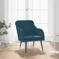 Prolenta Maison Exclusive - Sessel Blau 63x76x80 cm Samt