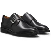 HUGO Monkstrap-Schuhe aus Leder mit Budapester-Details Grösse 45.5