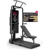 Sportstech Home Gym sGym Pro, 160x90x220cm, 21′′ Touch-Display mit STL App, Trainingsplänen, Workouts und Tracking, Gewichte bis 120 kg, Klimmzug, Dipbar, Kabelzug, 400+ Übungen, Ganzkörpertraining
