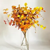 OEM Herbstliches Kunstgras-Tableau mit Eukalyptus - Falsche Herbstblüten - Herbstpflanzen - Dekorative Kugeln - Huis - Balkon - Gartenaccessoires