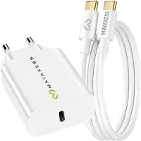 Avizar Mayaxess, 20W Netzteil für Galaxy A56 + USB-C Kabel 1m, Weiß