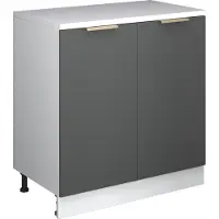Vicco Kommode unter Schräge Rion Anthrazit-Gold 80 x 81.6 cm ohne Schräge mit 2 Türen, Model 60870