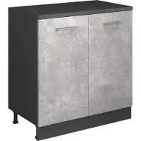 Vicco Kommode unter Schräge Rion Beton 80 x 81.6 cm ohne Schräge mit 2 Türen, Model 60844