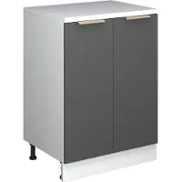 Vicco Kommode unter Schräge Rion Anthrazit-Gold 60 x 81.6 cm ohne Schräge mit 2 Türen, Model 60825