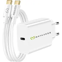 Avizar Mayaxess, 20W Netzteil für Galaxy Z Fold 5 + USB-C Kabel 1m, Weiß